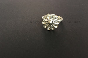 Silver Flower toe ring