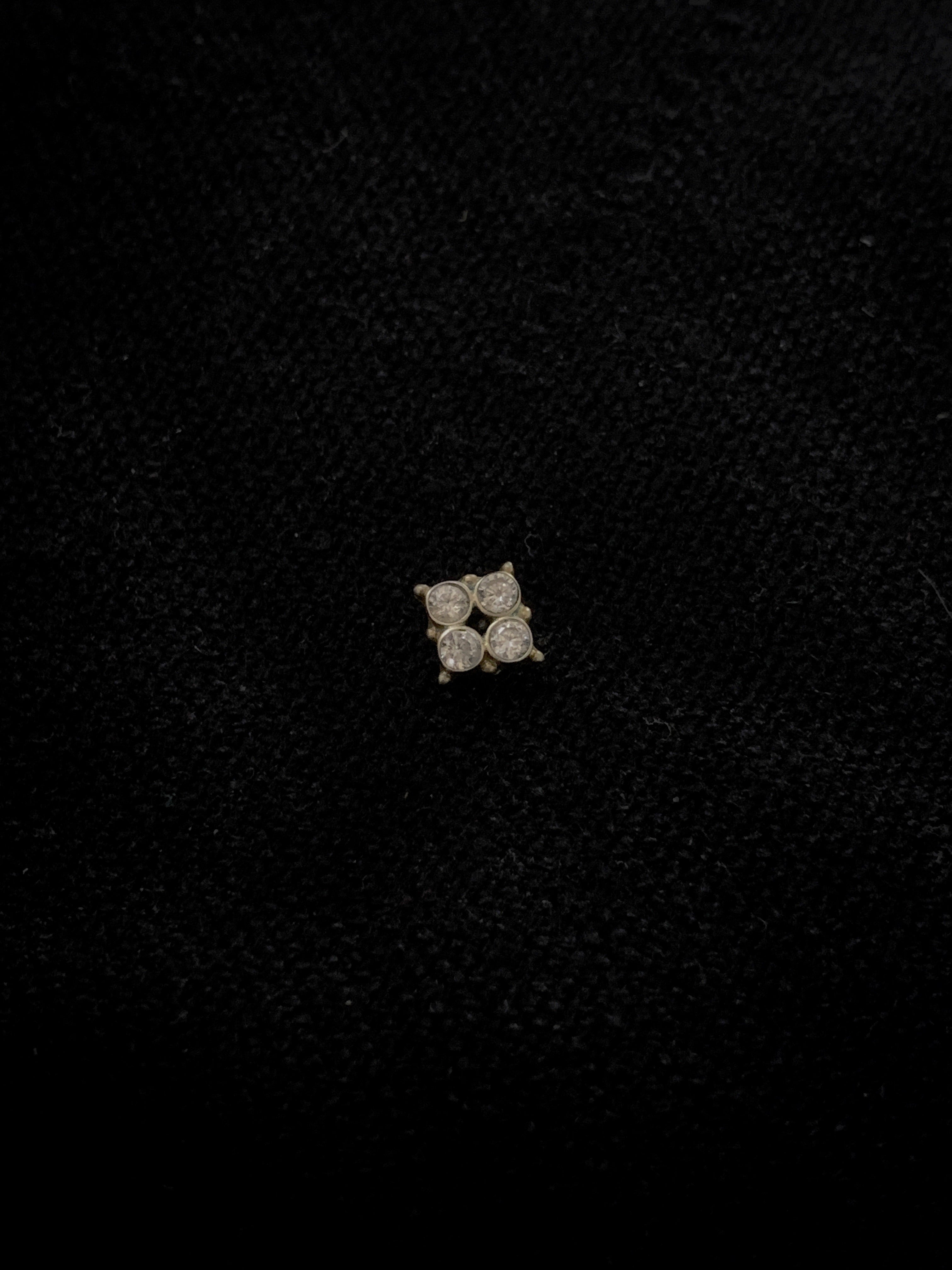 Silver Four Stone Nosepin