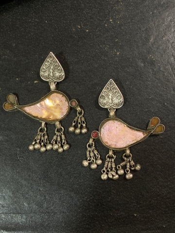 Vintage Glass Bird Earrings