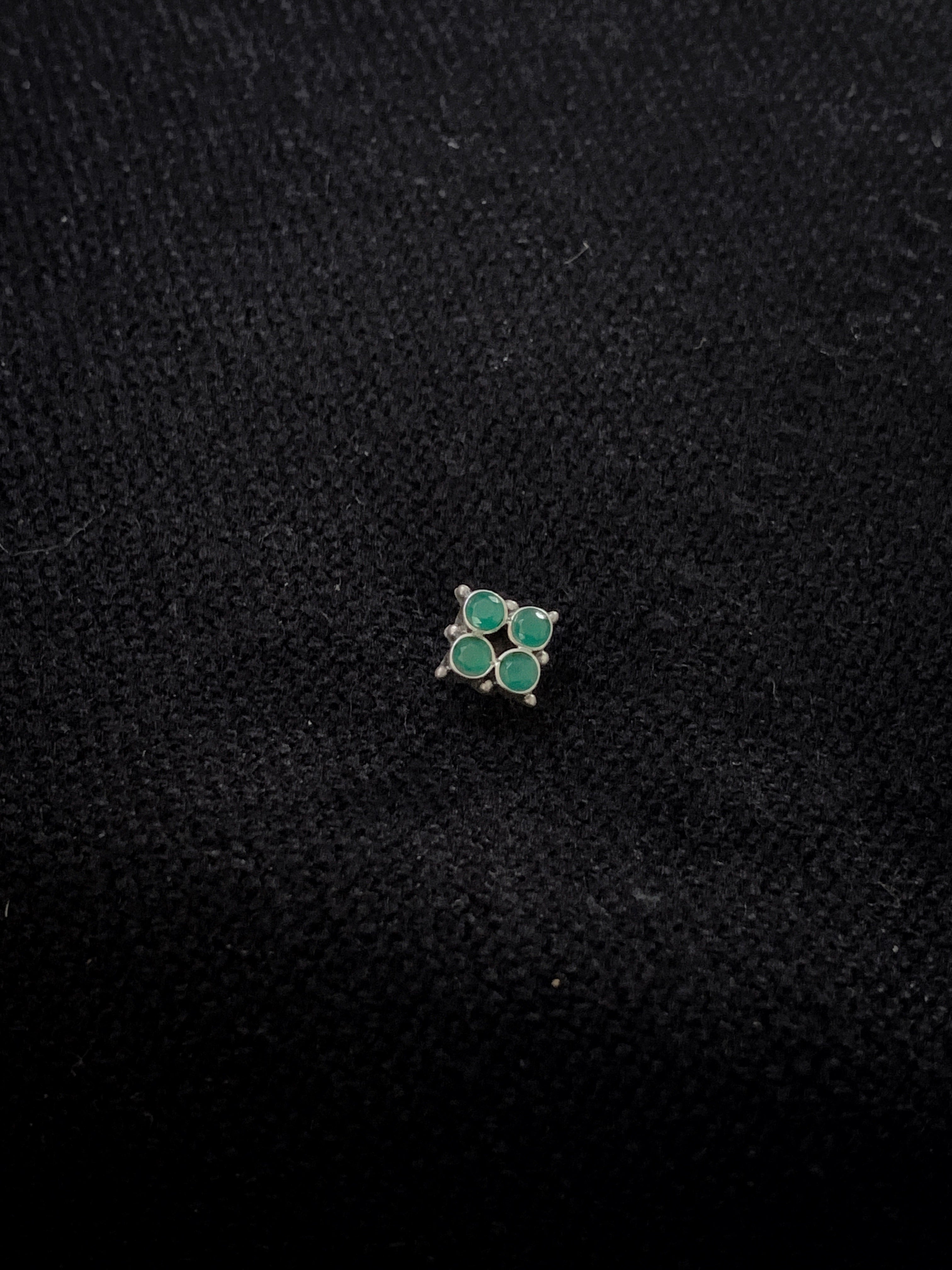 Silver Four Stone Nosepin