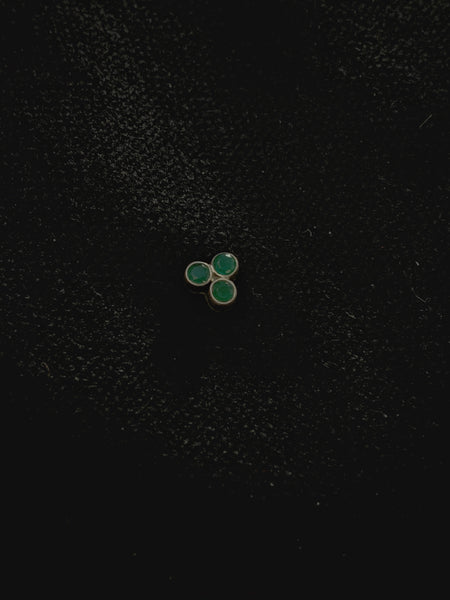 Silver 3 Stone Nosepin