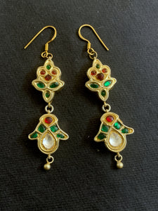 Vintage Kundan Work Earrings