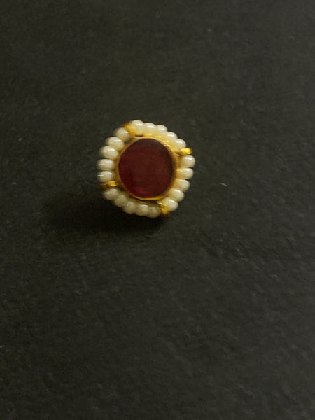 Small Round Kundan Nosepin